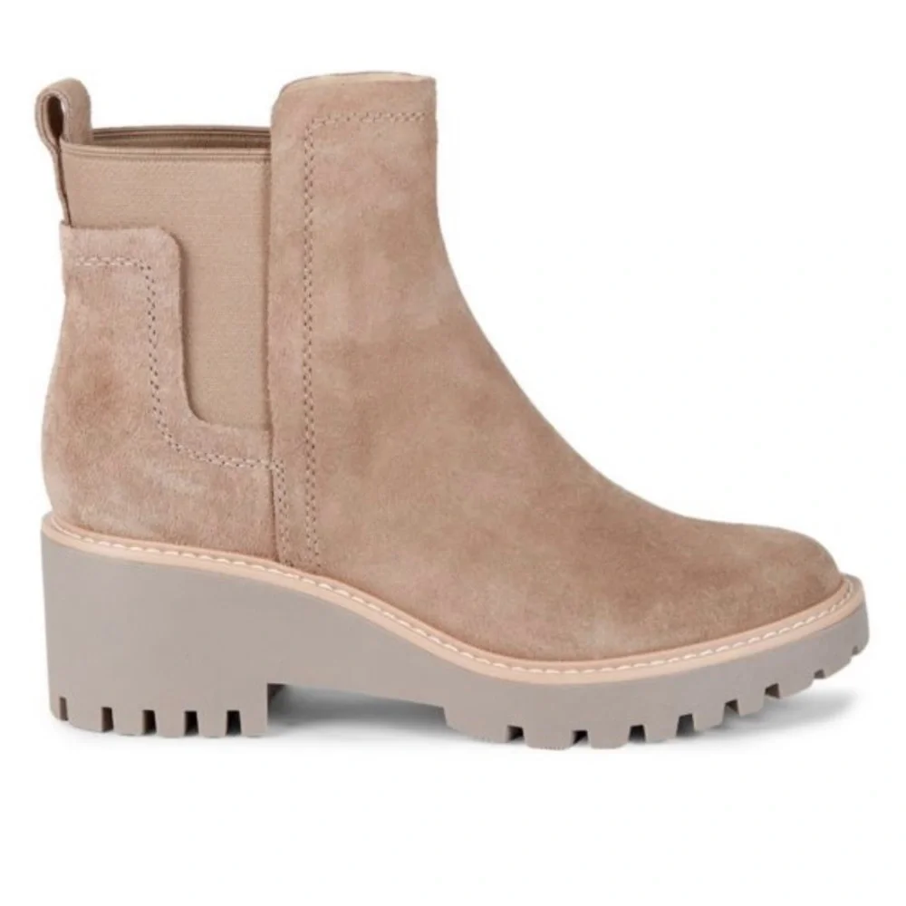 DOLCE VITA Haily Suede Pull-On Block‎ Heel Boots size 9.5 NWT